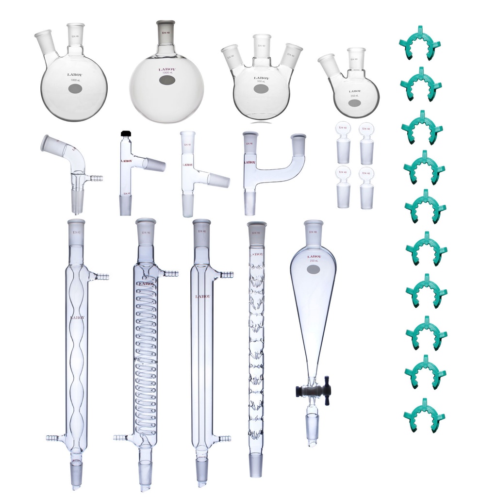 Laboy Glass Advanced Chemistry Lab Glassware Kit 24/40