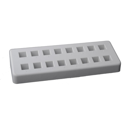 [ST19616-5] Laboy Spectro Cuvette Rack/Holder Polypropylene 16-Place (Pack of 5)